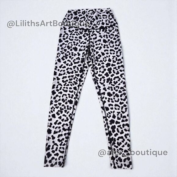 Zumba High Waisted Leopard Print Ankle Leggings Wear it Out White Size S (E112) - Picture 3 of 6